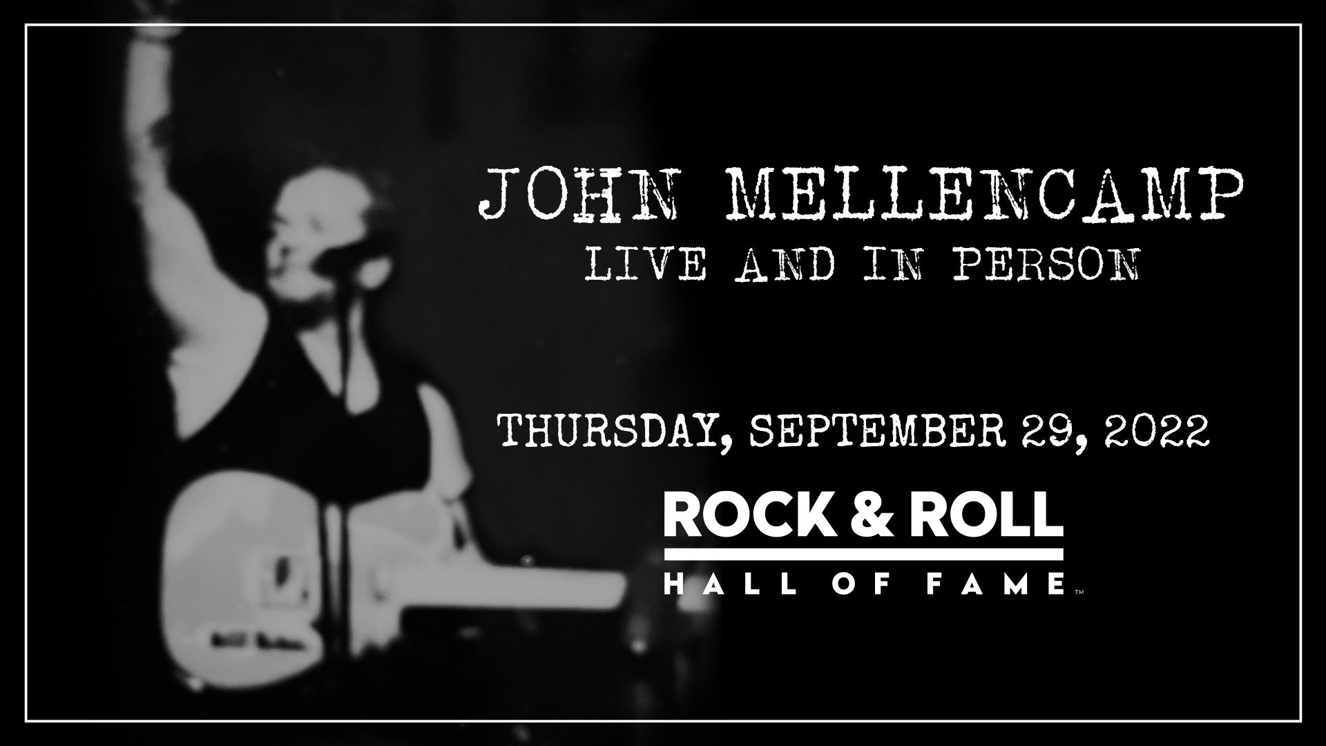 JOHN MELLENCAMP FAN DAY, SEPTEMBER 29, TO INCLUDE IN PERSON APPEARANCE