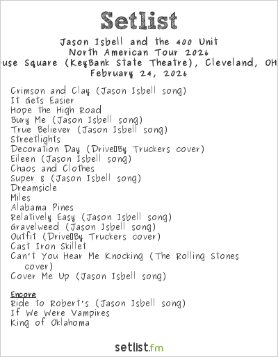 isbell setlist